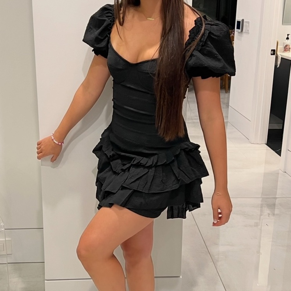 Black Ruffled Dress princess Polly